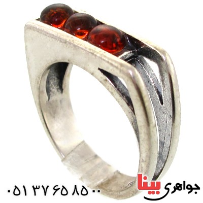 انگشتر کهربا  زنانه شیک_کد:11373