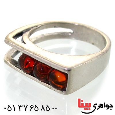انگشتر کهربا  زنانه شیک_کد:11373