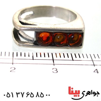انگشتر کهربا  زنانه شیک_کد:11373