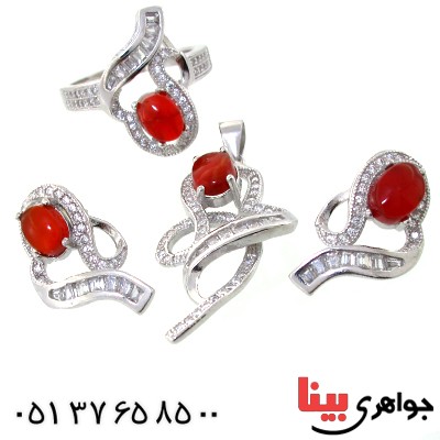 سرویس عقیق یمنی زنانه مدل کتایون _کد:11374
