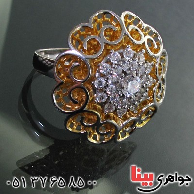 انگشتر نقره زنانه درشت مدل عروس دریایی _کد:11384