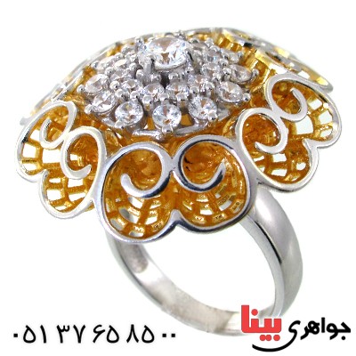 انگشتر نقره زنانه درشت مدل عروس دریایی _کد:11384