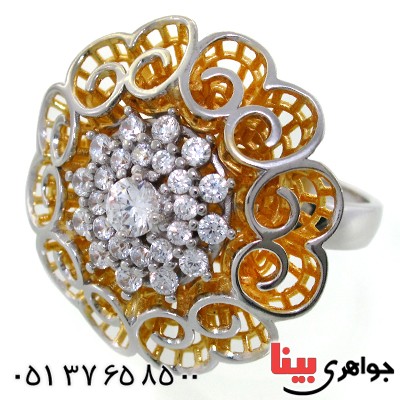 انگشتر نقره زنانه درشت مدل عروس دریایی _کد:11384