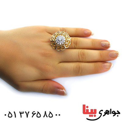 انگشتر نقره زنانه درشت مدل عروس دریایی _کد:11384