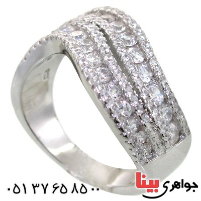 انگشتر نقره زنانه درشت مدل عروس _کد:11385