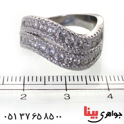 انگشتر نقره زنانه درشت مدل عروس _کد:11385
