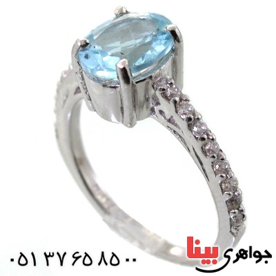 انگشتر توپاز زنانه رادیوم لوکس مدل سورا _کد:11392