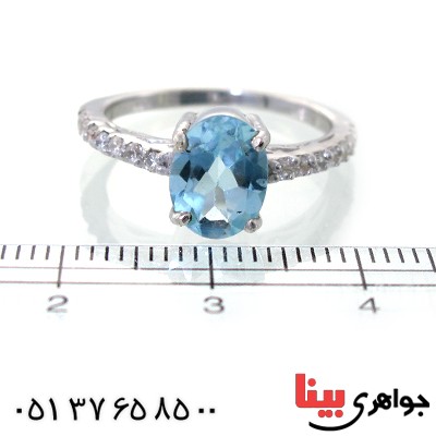 انگشتر توپاز زنانه رادیوم لوکس مدل سورا _کد:11392
