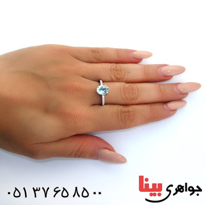 انگشتر توپاز زنانه رادیوم لوکس مدل سورا _کد:11392