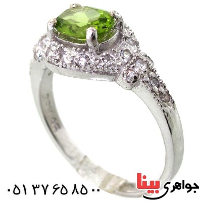 انگشتر زبرجد زنانه رادیوم لوکس مدل ندا _کد:11394