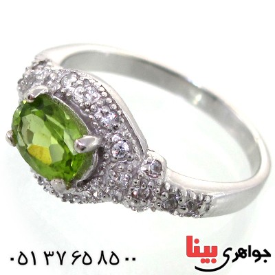 انگشتر زبرجد زنانه رادیوم لوکس مدل ندا _کد:11394