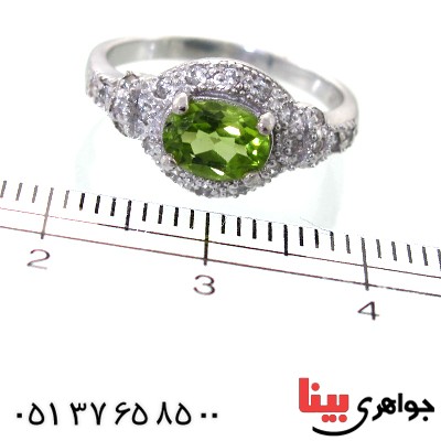 انگشتر زبرجد زنانه رادیوم لوکس مدل ندا _کد:11394