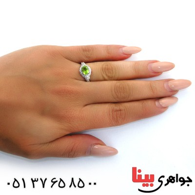 انگشتر زبرجد زنانه رادیوم لوکس مدل ندا _کد:11394