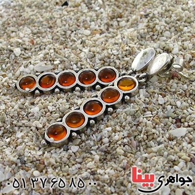 گوشواره کهربا زنانه مدل آویز_کد:11407