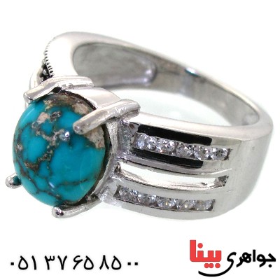 انگشتر فیروزه نیشابوری زنانه رادیوم لوکس _کد:11414