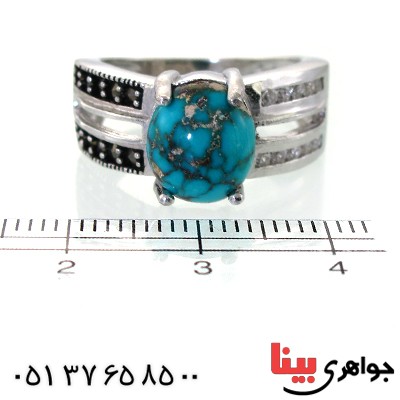 انگشتر فیروزه نیشابوری زنانه رادیوم لوکس _کد:11414