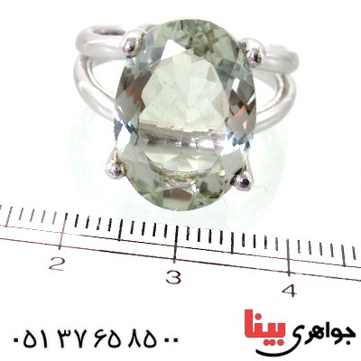 انگشتر آکوآمارین زنانه درشت رادیوم لوکس مدل مژگان _کد:11416