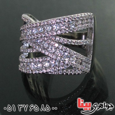انگشتر نقره زنانه درشت مدل عروس _کد:11420
