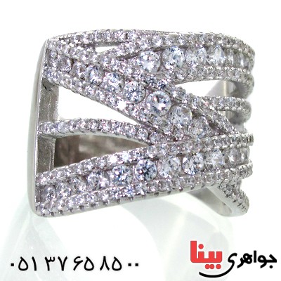 انگشتر نقره زنانه درشت مدل عروس _کد:11420