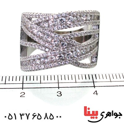 انگشتر نقره زنانه درشت مدل عروس _کد:11420