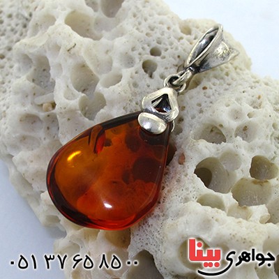 گردنبند کهربا خوش نقش و خوشرنگ _کد:11438