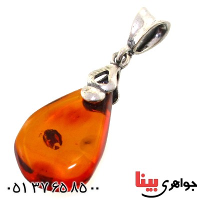 گردنبند کهربا خوش نقش و خوشرنگ _کد:11438