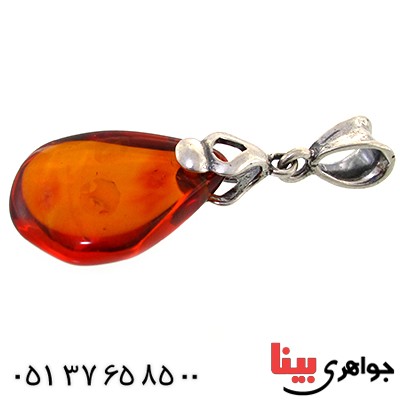 گردنبند کهربا خوش نقش و خوشرنگ _کد:11438
