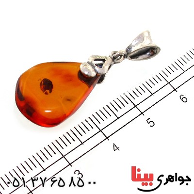 گردنبند کهربا خوش نقش و خوشرنگ _کد:11438