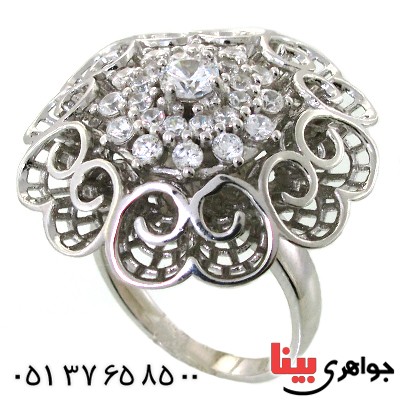 انگشتر نقره زنانه درشت مدل عروس دریایی _کد:11440
