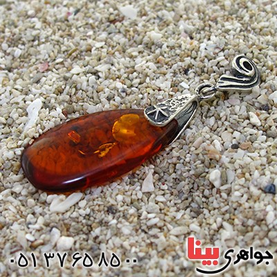 گردنبند کهربا خوشرنگ و زیبا _کد:11463