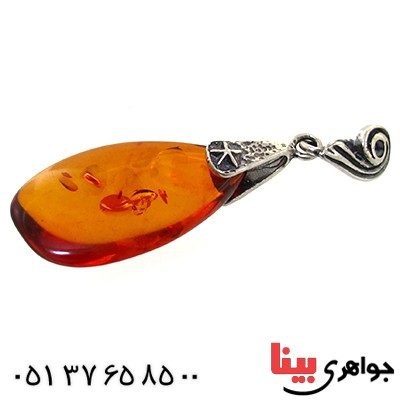 گردنبند کهربا خوشرنگ و زیبا _کد:11463