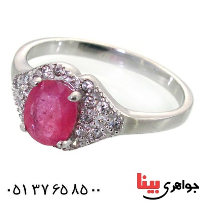 انگشتر یاقوت سرخ زنانه رادیوم لوکس مدل نیلا _کد:11467