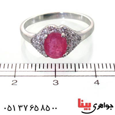 انگشتر یاقوت سرخ زنانه رادیوم لوکس مدل نیلا _کد:11467