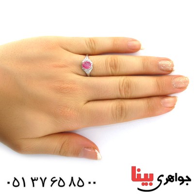 انگشتر یاقوت سرخ زنانه رادیوم لوکس مدل نیلا _کد:11467