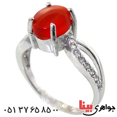 انگشتر عقیق یمنی زنانه رادیوم لوکس مدل هیوا _کد:11473