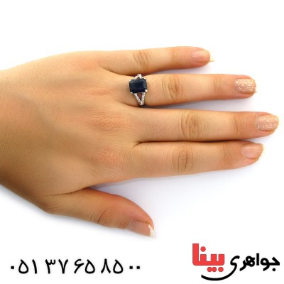 انگشتر یاقوت کبود زنانه رادیوم لوکس شیک _کد:11479
