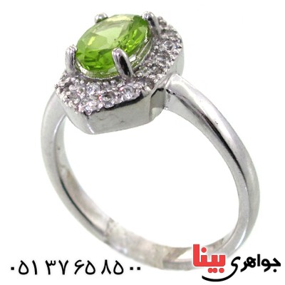 انگشتر زبرجد زنانه رادیوم لوکس مدل گلسا _کد:11484