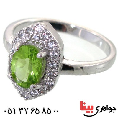 انگشتر زبرجد زنانه رادیوم لوکس مدل گلسا _کد:11484