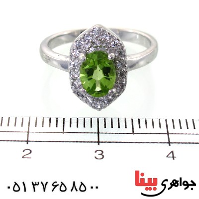 انگشتر زبرجد زنانه رادیوم لوکس مدل گلسا _کد:11484