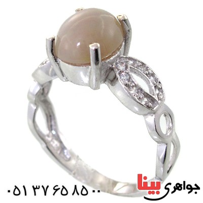 انگشتر اوپال هفت رنگ زنانه رادیوم لوکس مدل صبا _کد:11485