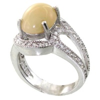 انگشتر اوپال هفت رنگ زنانه رادیوم لوکس مدل سارا 