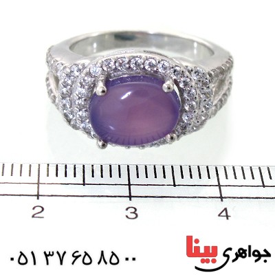 انگشتر عقیق یمنی کبود زنانه رادیوم لوکس مدل ستایش _کد:11495
