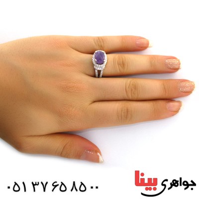 انگشتر عقیق یمنی کبود زنانه رادیوم لوکس مدل ستایش _کد:11495