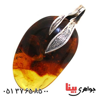گردنبند کهربا درشت درجه یک خوشرنگ _کد:11496