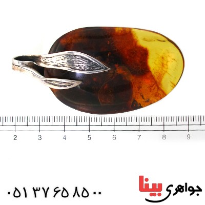 گردنبند کهربا درشت درجه یک خوشرنگ _کد:11496