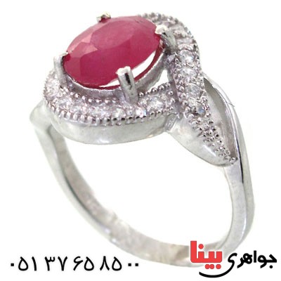 انگشتر یاقوت سرخ زنانه رادیوم لوکس مدل شیبا _کد:11497