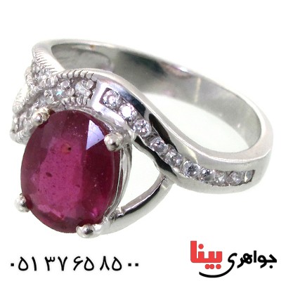 انگشتر یاقوت سرخ بسیار عالی زنانه رادیوم لوکس شیک _کد:11500