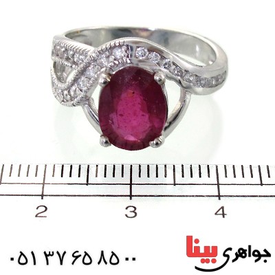 انگشتر یاقوت سرخ بسیار عالی زنانه رادیوم لوکس شیک _کد:11500