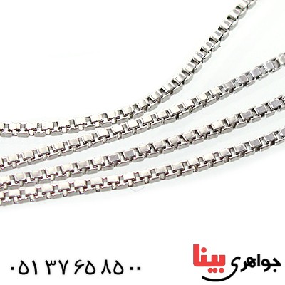 زنجیر نقره زنانه ونیزی ایتالیایی ۴۵ سانتی ضخیم قدیمی _کد:11518