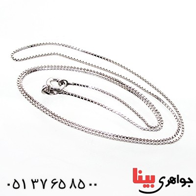 زنجیر نقره زنانه ونیزی ایتالیایی ۴۵ سانتی ضخیم قدیمی _کد:11518
